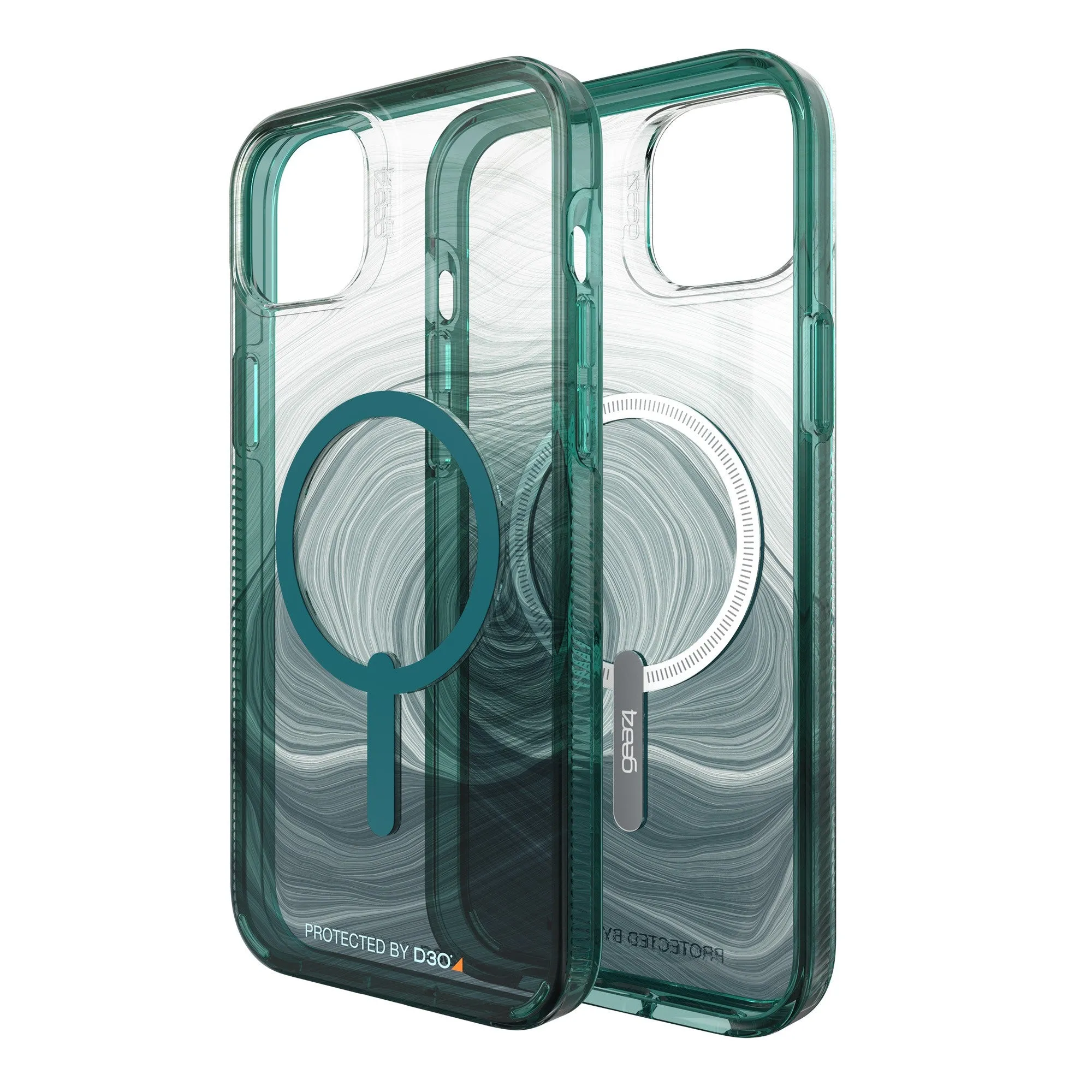 iPhone 14 Plus Gear4 D3O Milan Snap Case - Green Swirl - 15-10127