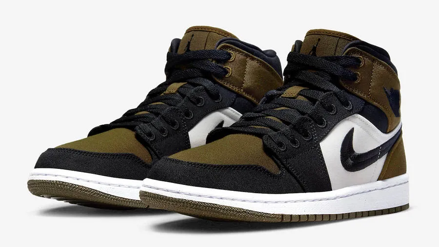 JORDAN 1 MID SE OLIVE TOE (W)