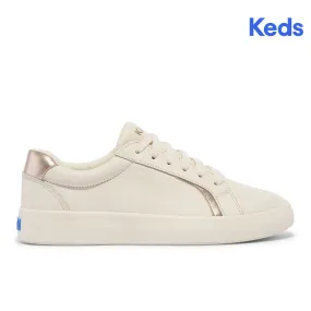 Keds Womens' Pursuit Leather Sneaker Off White (WH68021)