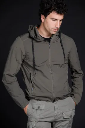 King Athleisure felpa uomo in nylon strech Logo edition con cappuccio e zip ①