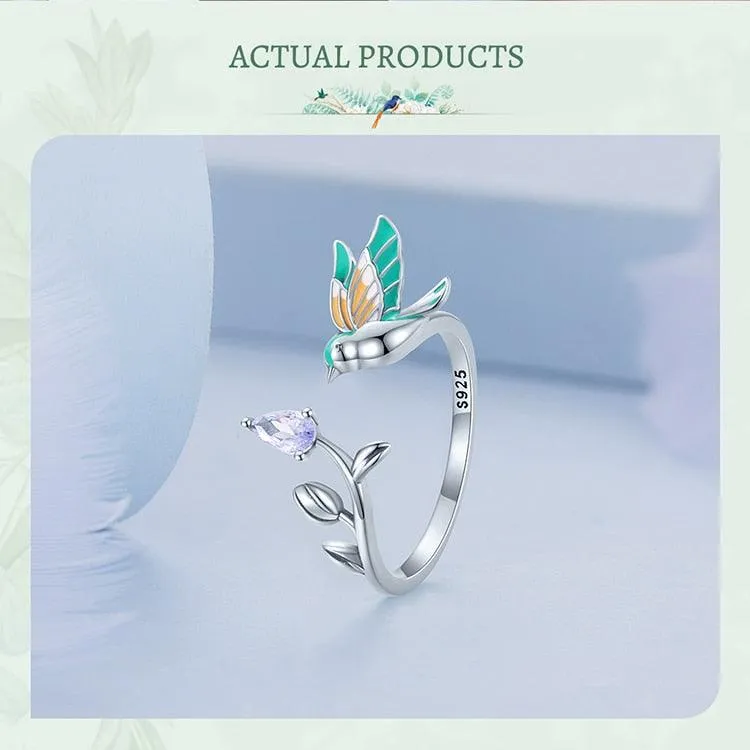 'Kingfisher' Sterling Silver and CZ Ring