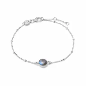 Labradorite Healing Stone Bobble Bracelet Sterling Silver