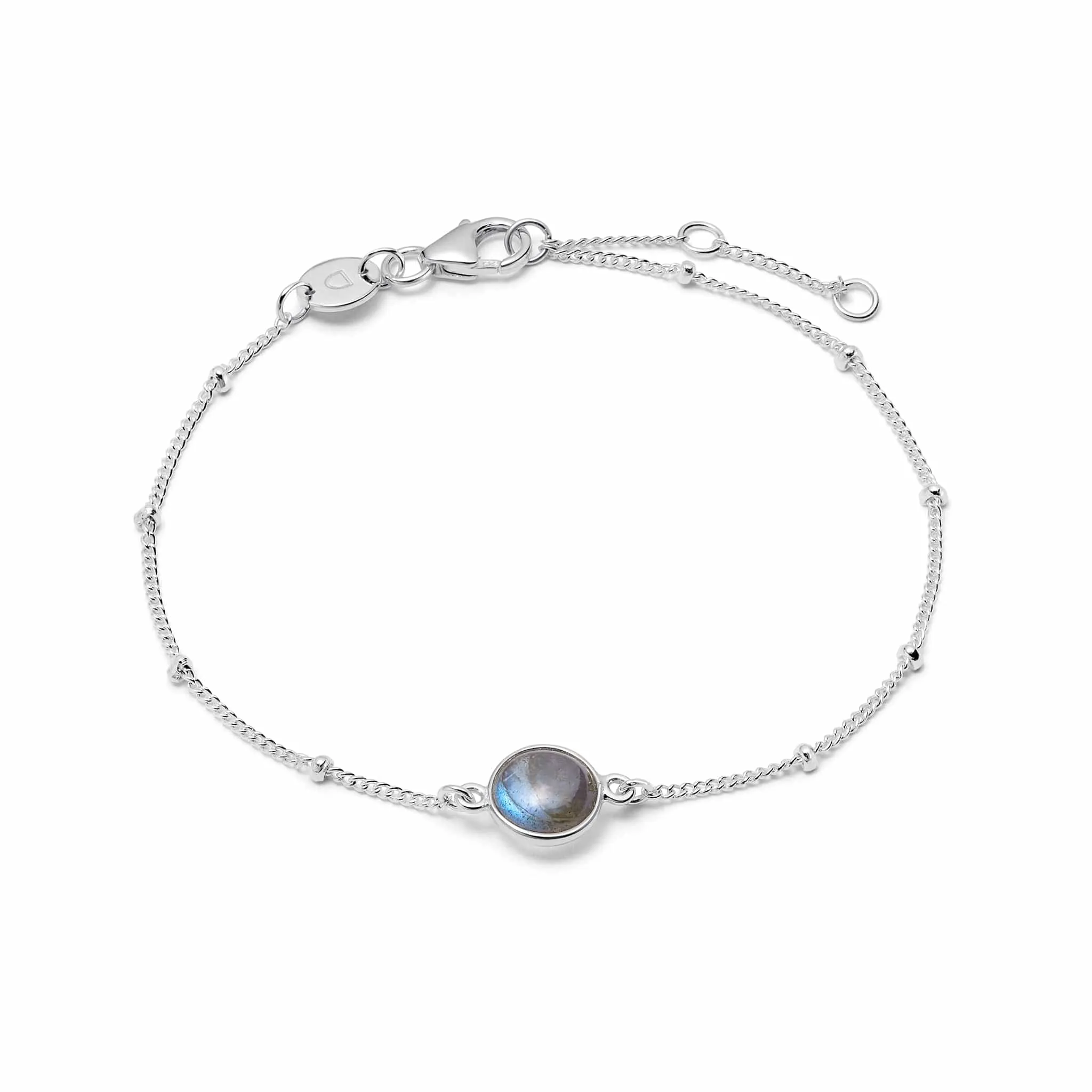 Labradorite Healing Stone Bobble Bracelet Sterling Silver