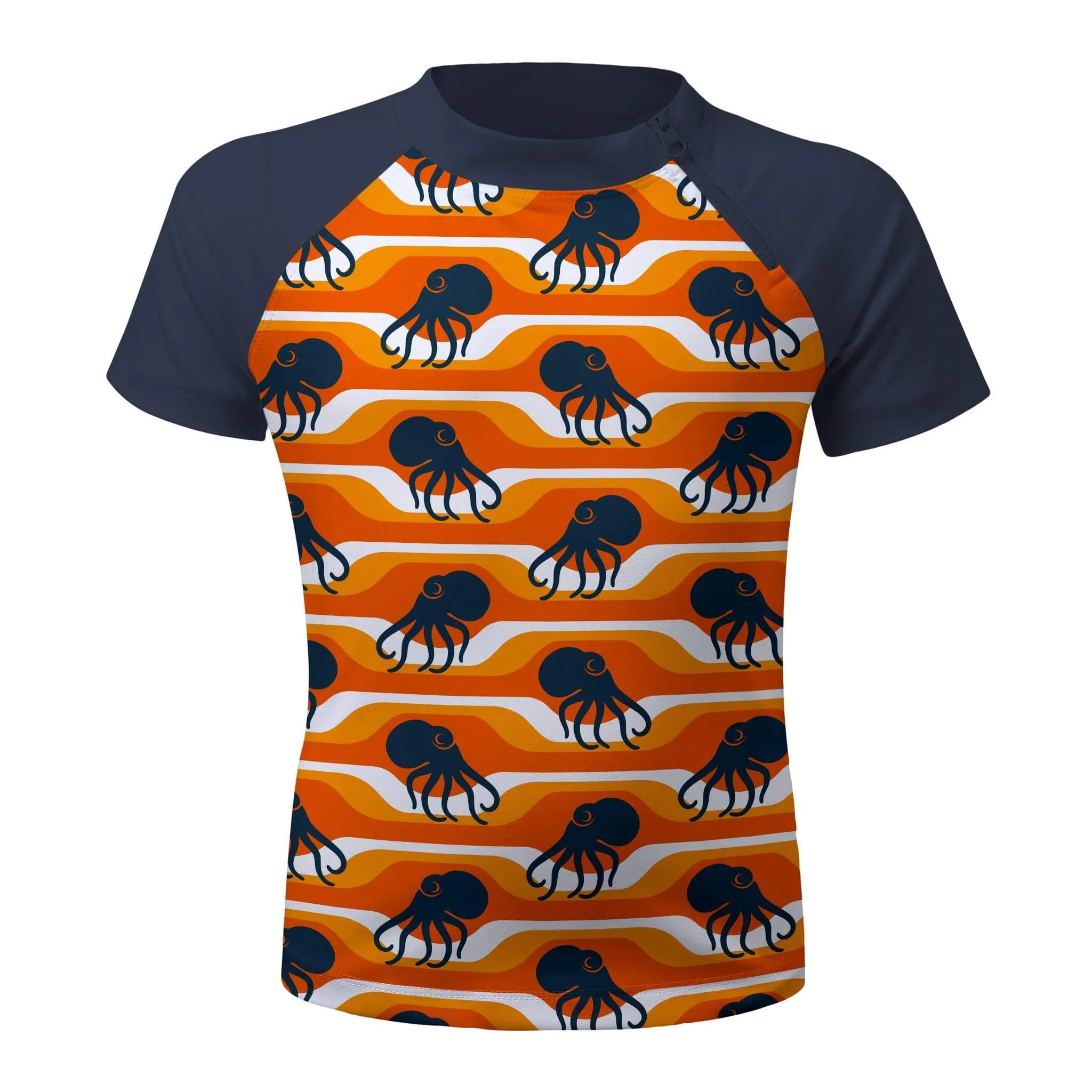 Lava Octopi Short Sleeve Zip Rashie