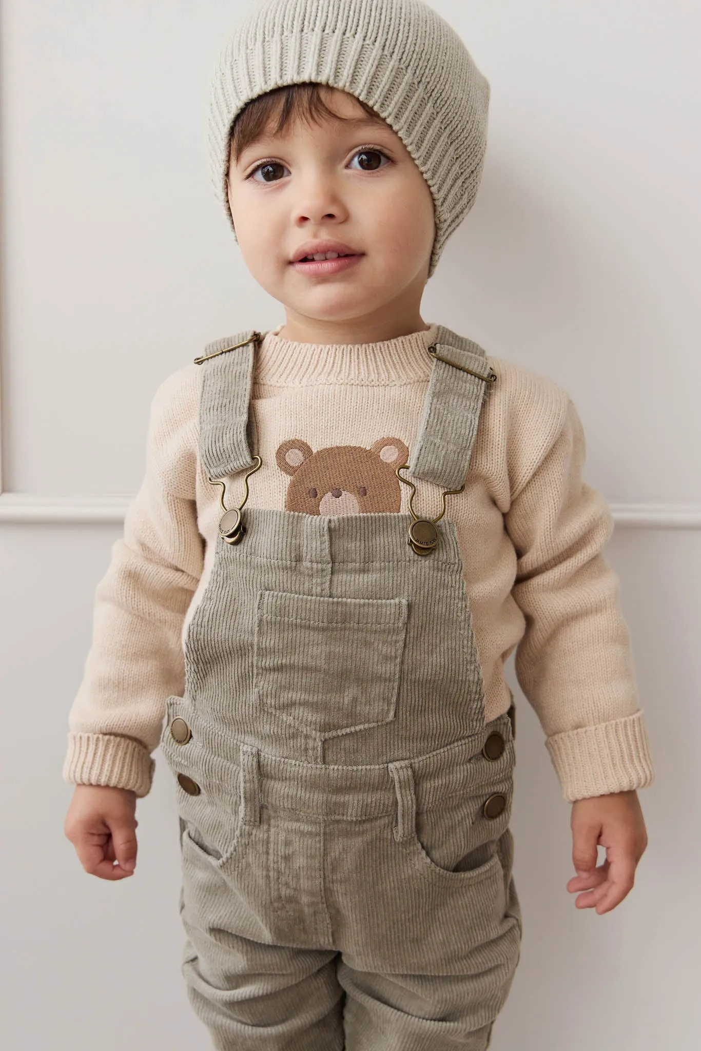 Leon Jumper - Oatmeal Marle Jacquard Bobbie Bear