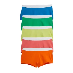 Lightweight Boy Shorts 5-Pack - Rainbow Sherbet