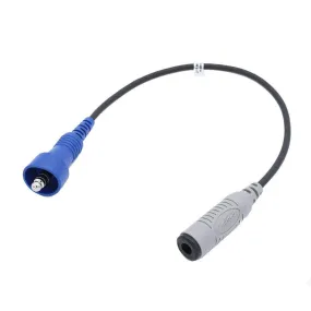 Male OFFROAD Straight Cable to Female STX STEREO or TRAX Stereo Intercom Adapter