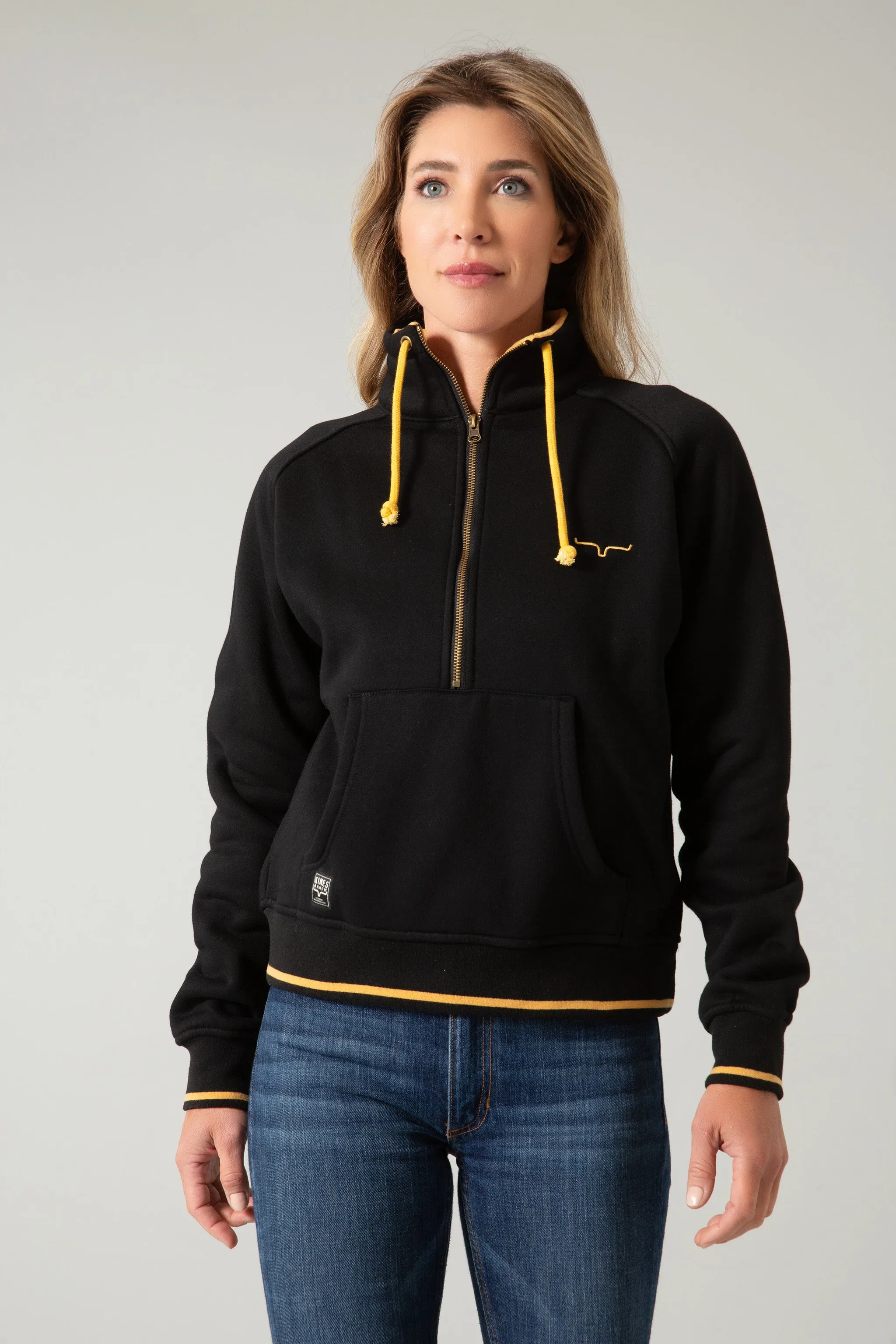 Malta Cropped Quarter Zip Sweatshirt