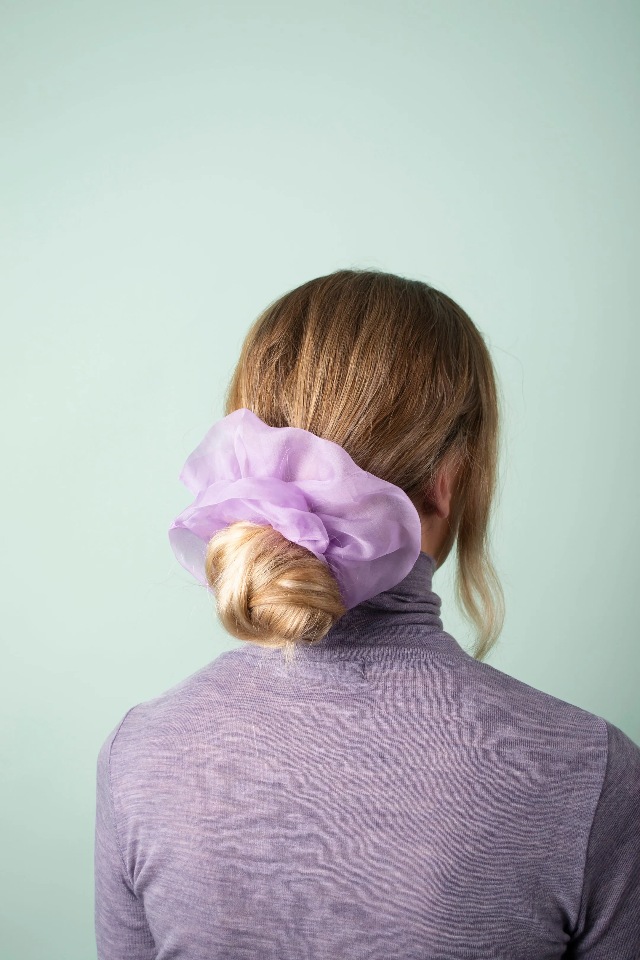 Mega Scrunchie in Lavender Silk Organza