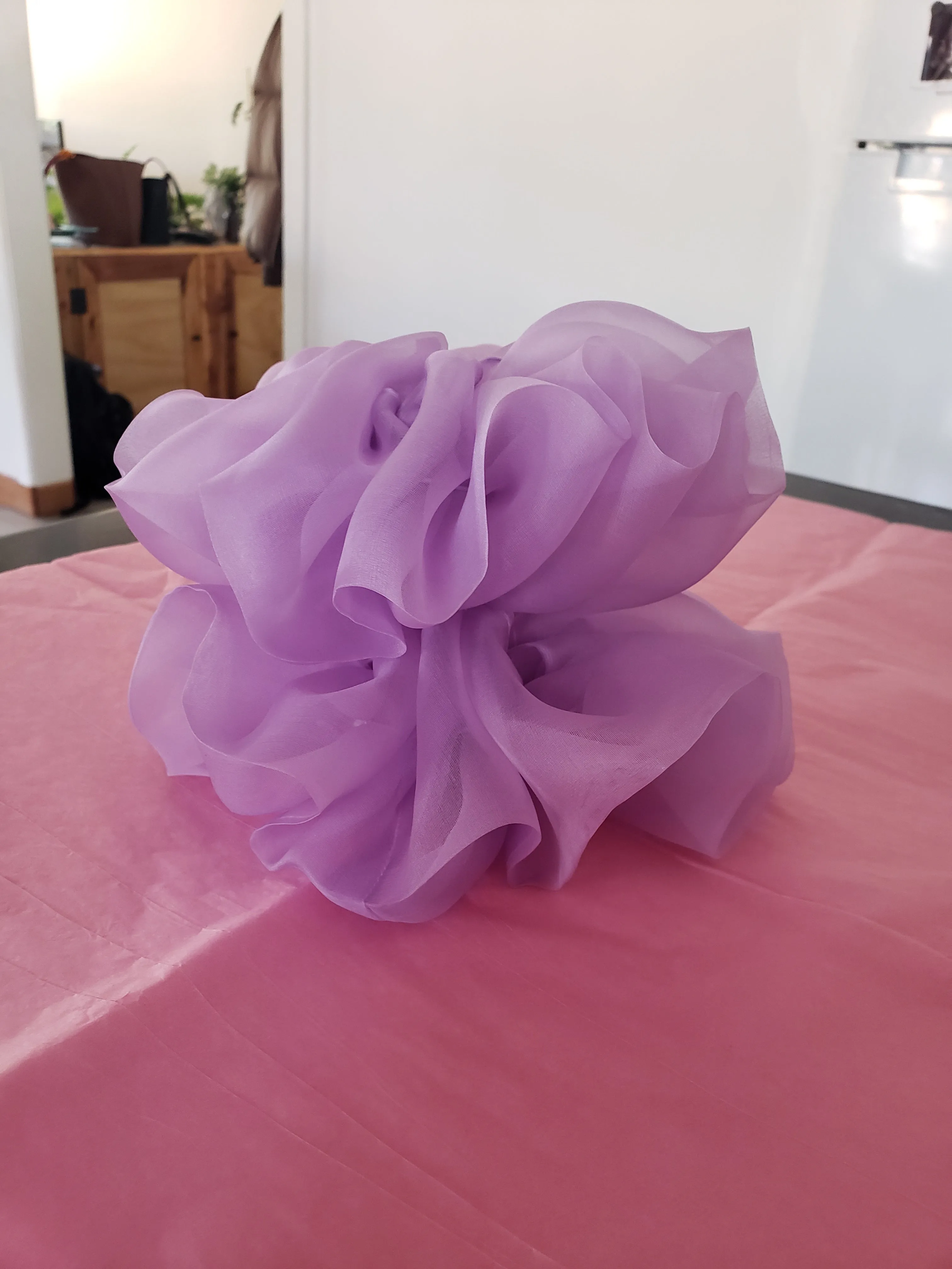 Mega Scrunchie in Lavender Silk Organza