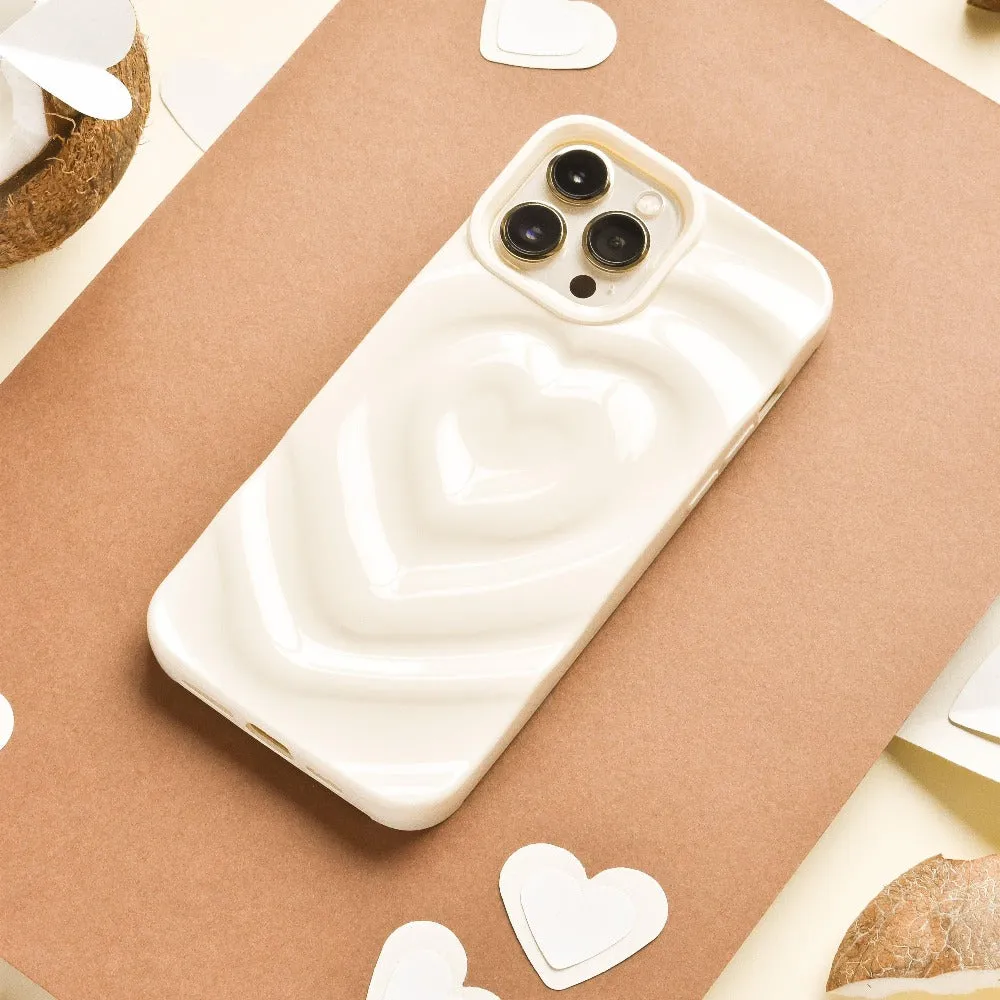 Melting Heart Phone Case - Coconut Cream