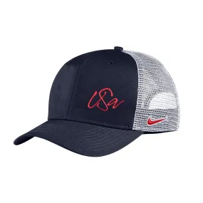 Men's Nike USWNT Script Trucker Navy Hat