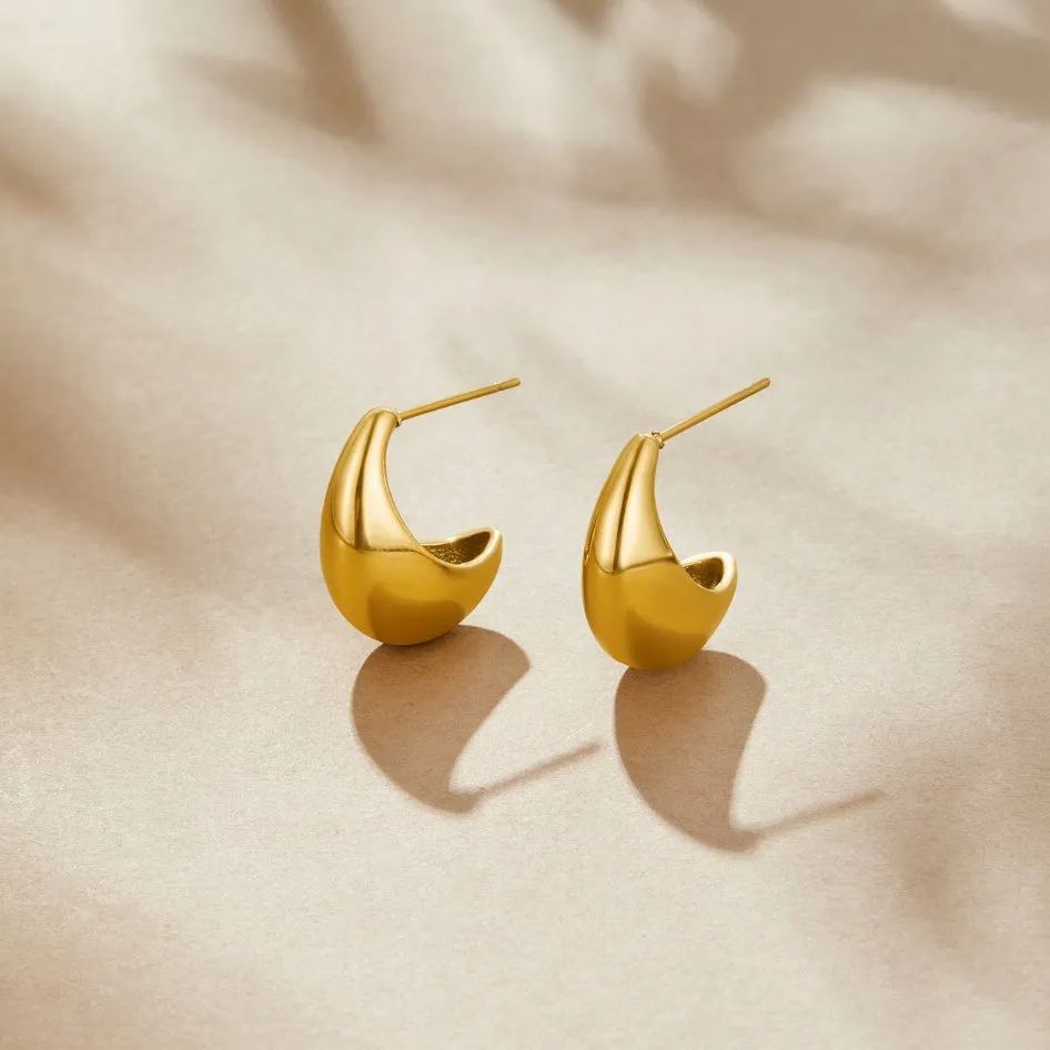 Mini Curved Gold Hoops