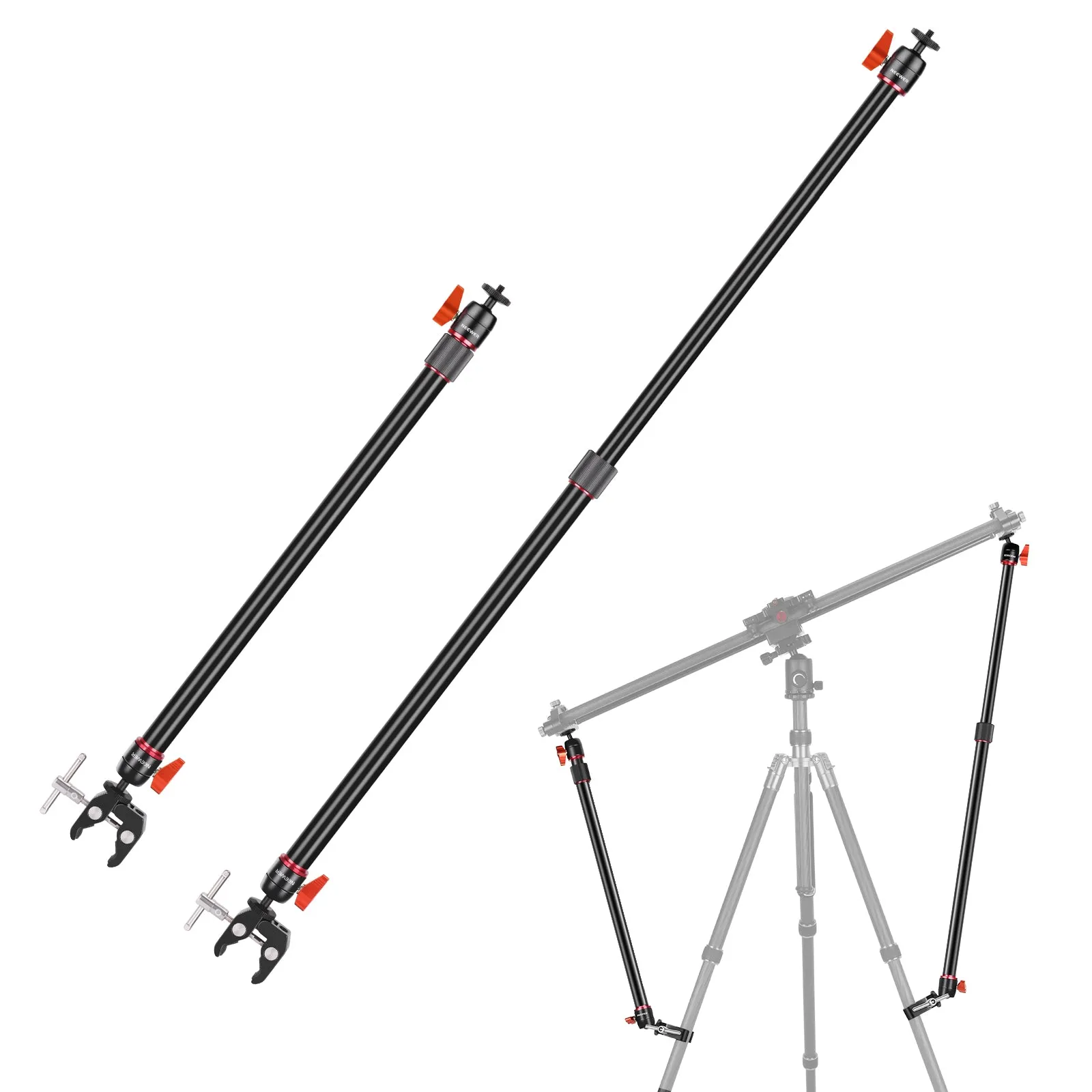 NEEWER 2-Pack Aluminum Alloy Camera Slider Support Arm