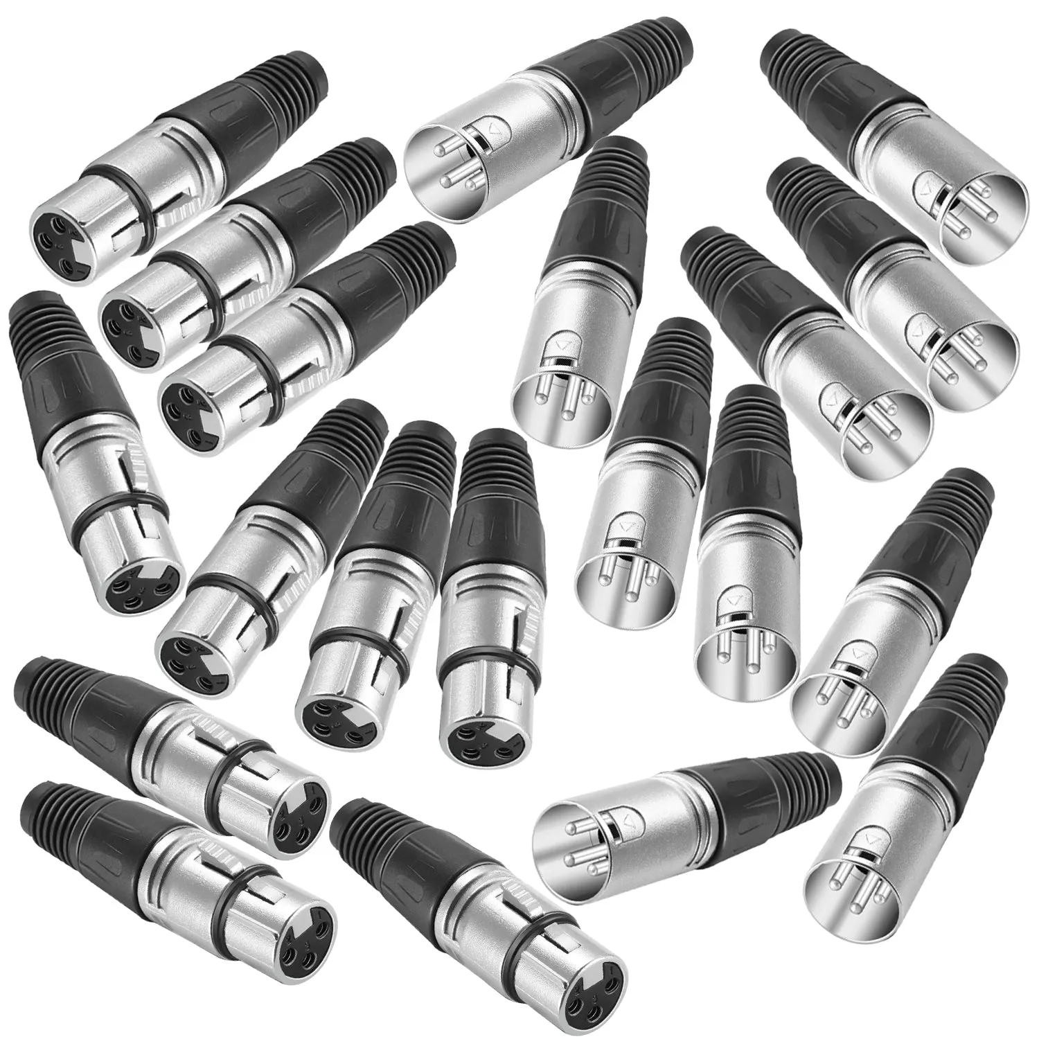 NEEWER 20-Piece 3 Pin XLR Solder Type Connector