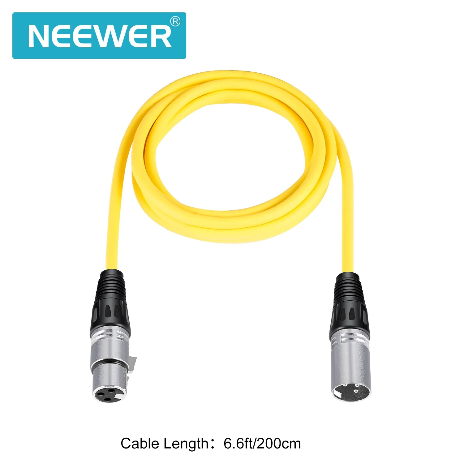 NEEWER 6-Pack XLR Male To XLR Female Color Microphone Cables