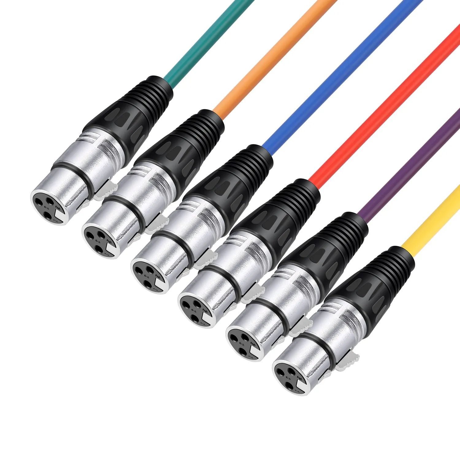 NEEWER 6-Pack XLR Male To XLR Female Color Microphone Cables