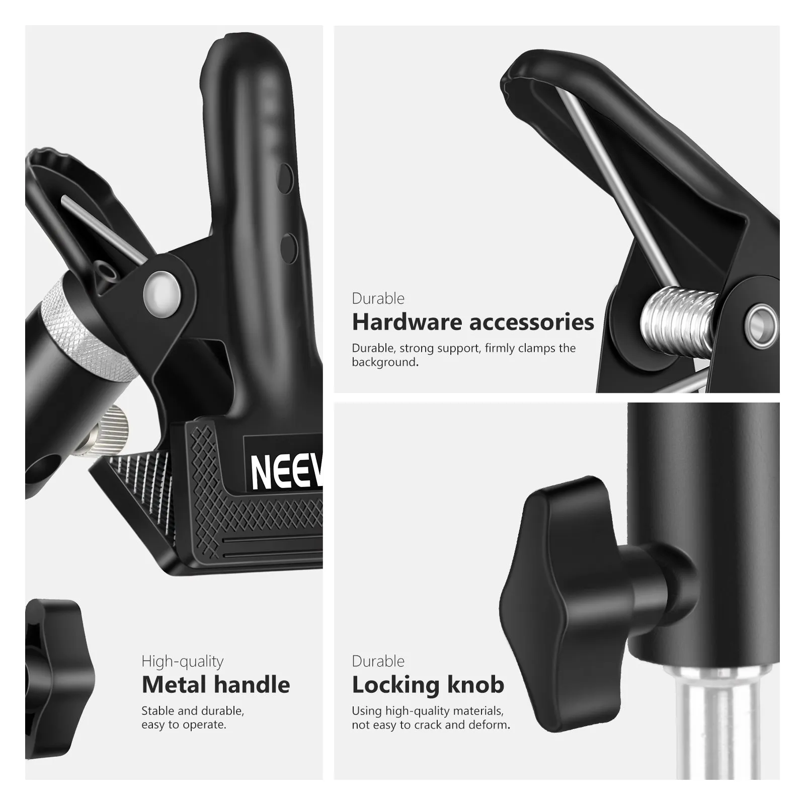 NEEWER Heavy Duty Metal Clamp Holder for Reflector