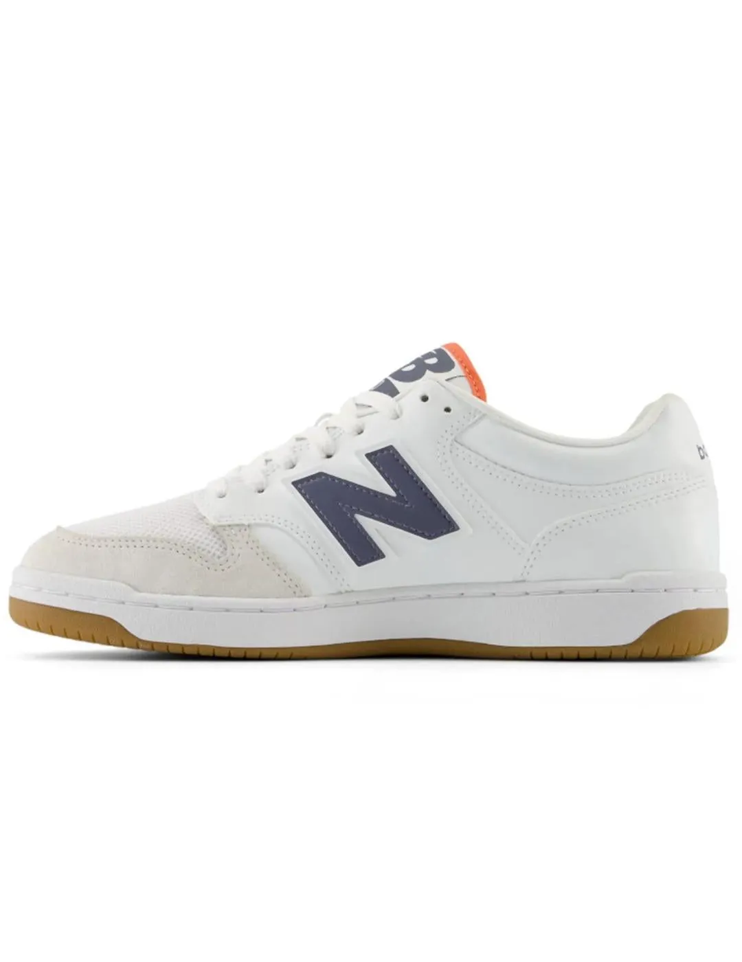 NEW BALANCE 480 LEATHER/MESH WHITE / DARK ARCTIC GREY BB480LFD