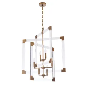 Parallax Six Light Chandelier - Brass