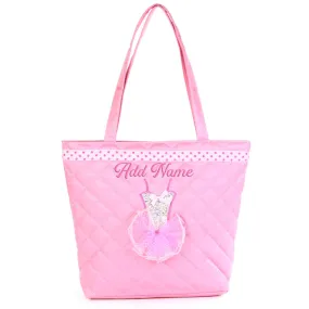 Personalized Embroidered Ballerina Dance Tote Bag