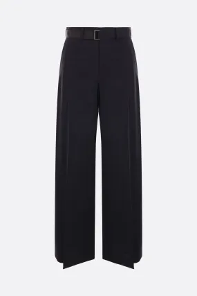 pinstriped grain de poudre wide-leg pants