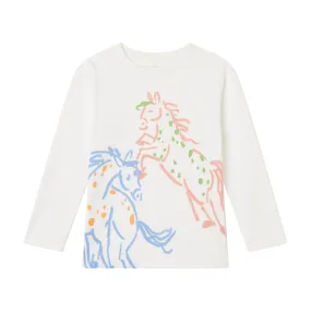 Praire Horses Print T-Shirt