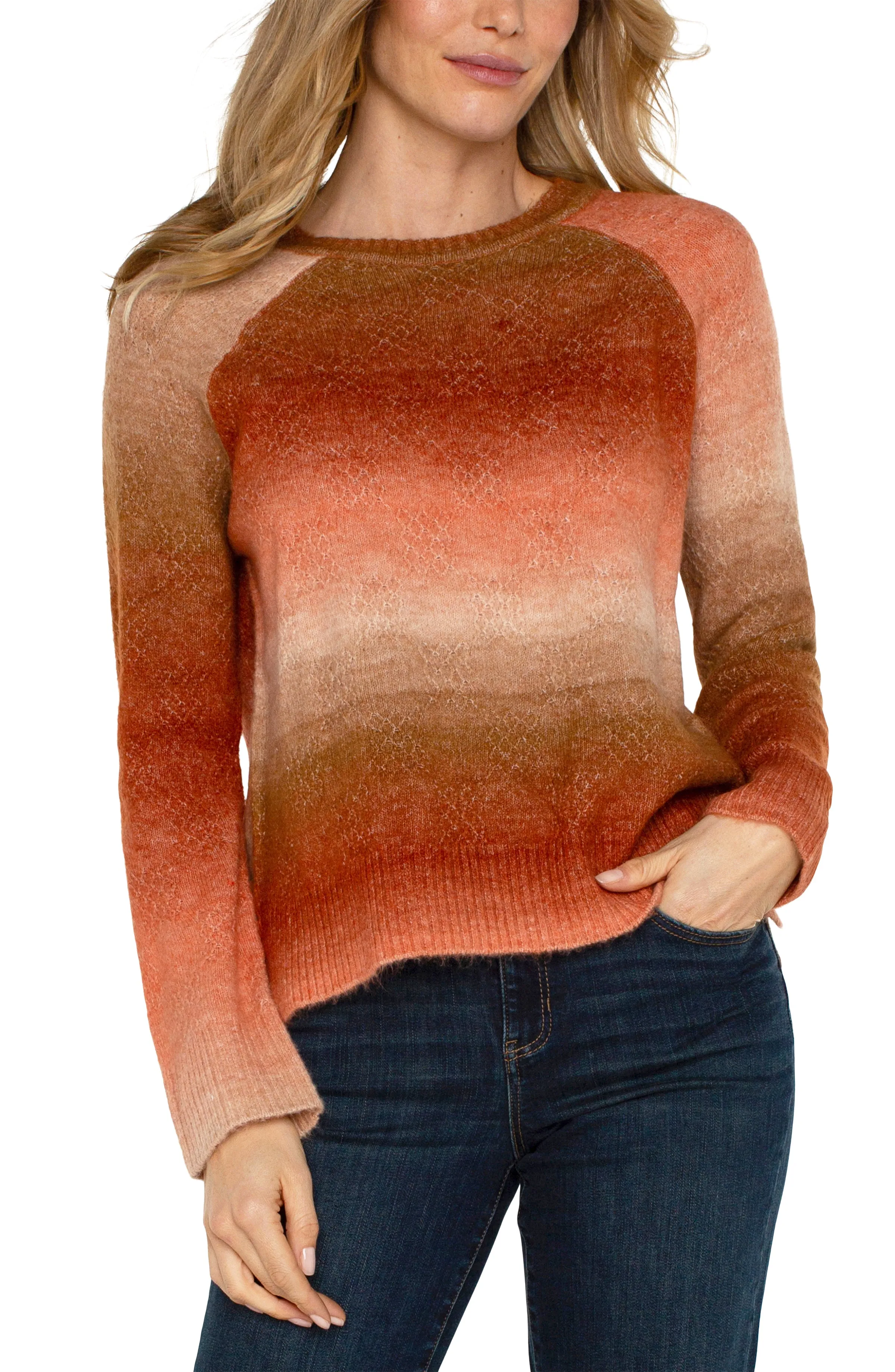 RAGLAN SWEATER WITH SIDE SLITS