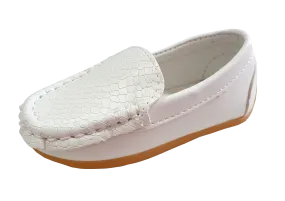 S168 Moccasin Softee White EU21-25