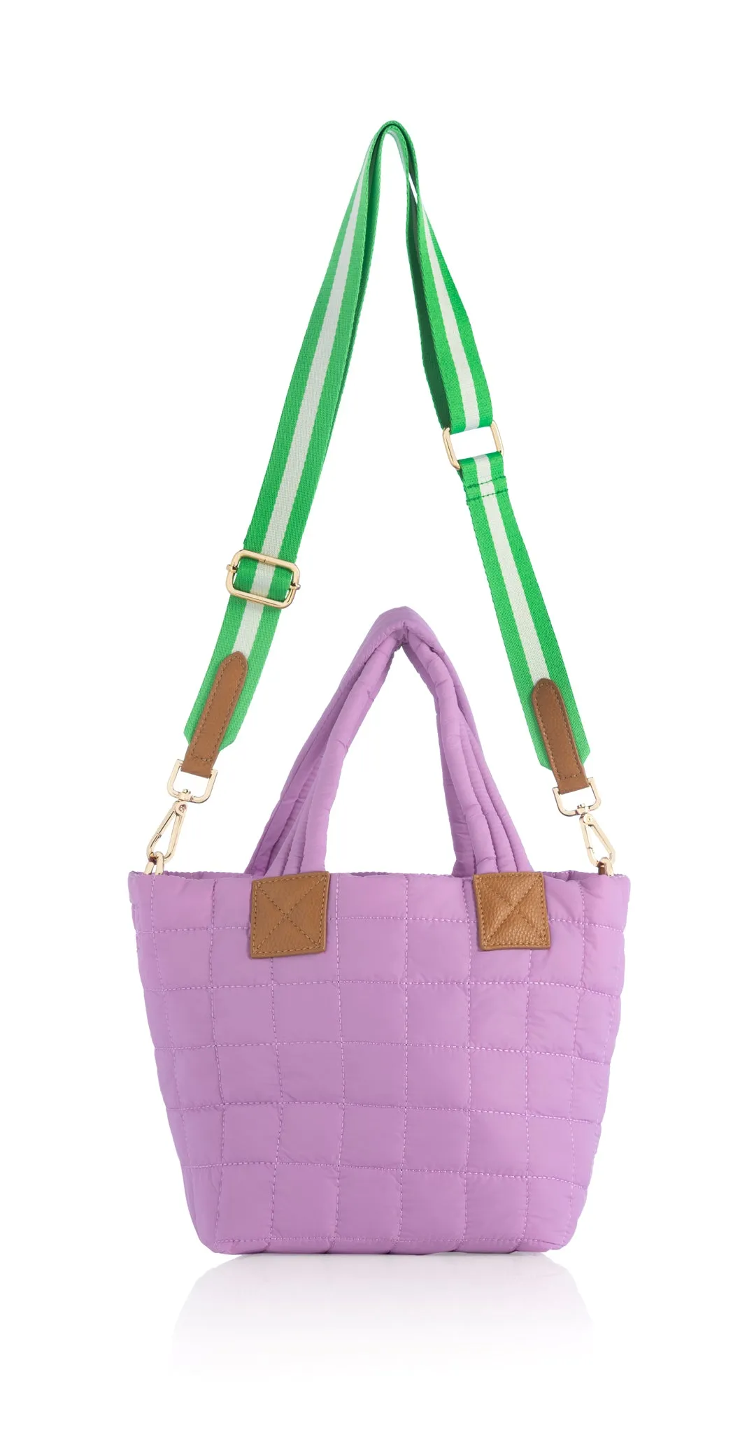 Shiraleah Ezra Quilted Nylon Mini Tote Cross-Body, Lilac