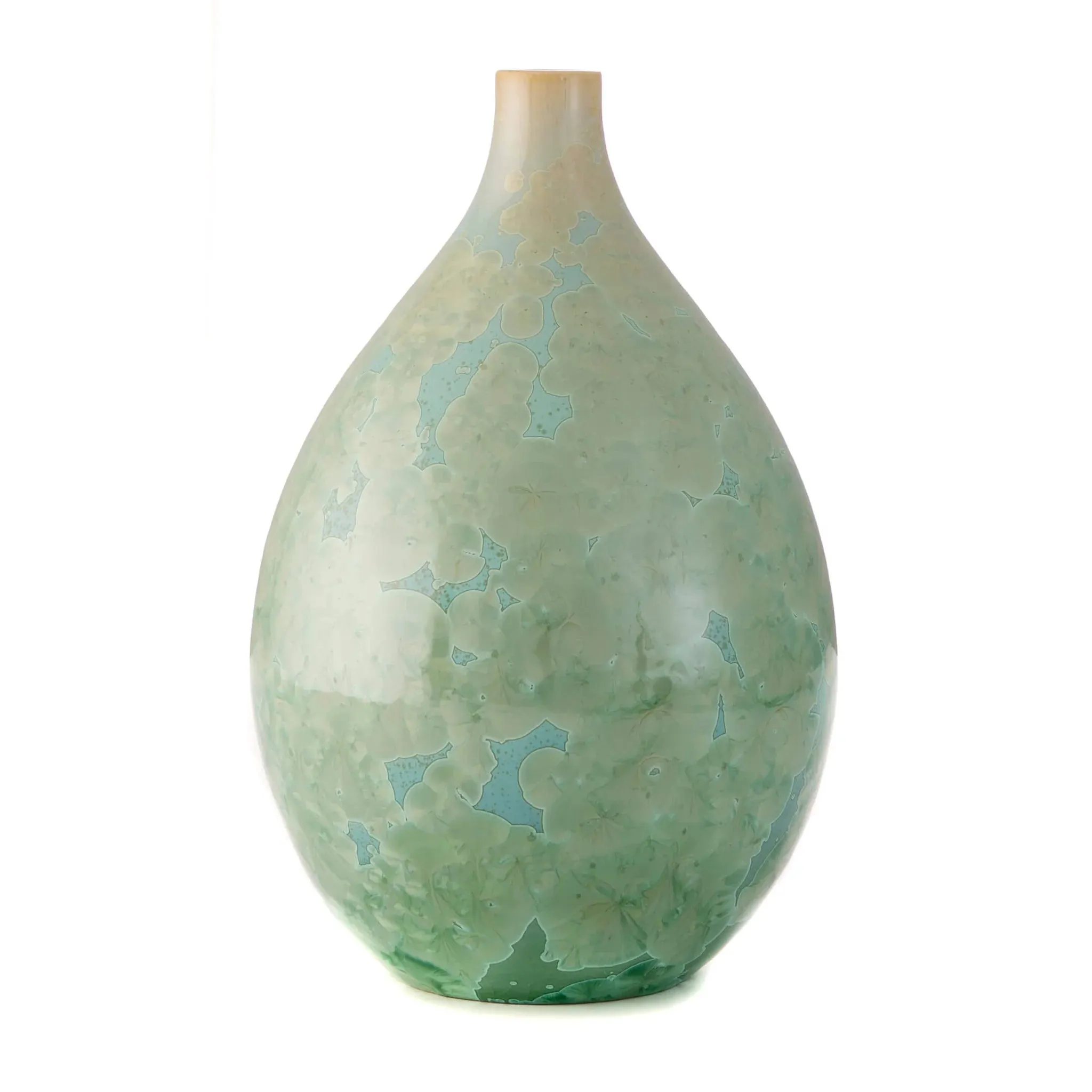 Simon Pearce Crystalline Jade Medium Teardrop Vase