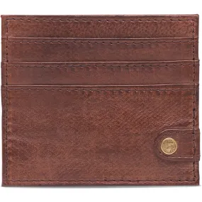 Simpel and functional credit card holder in leather / 15914 - Brandy