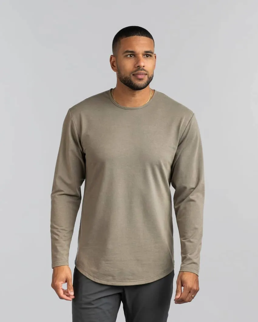 Snow Wash Drop-Cut Long Sleeve