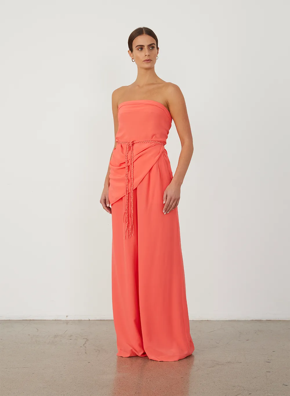 Sophia 2.0 Silk Palazzo Pant | Sandwash Hibiscus