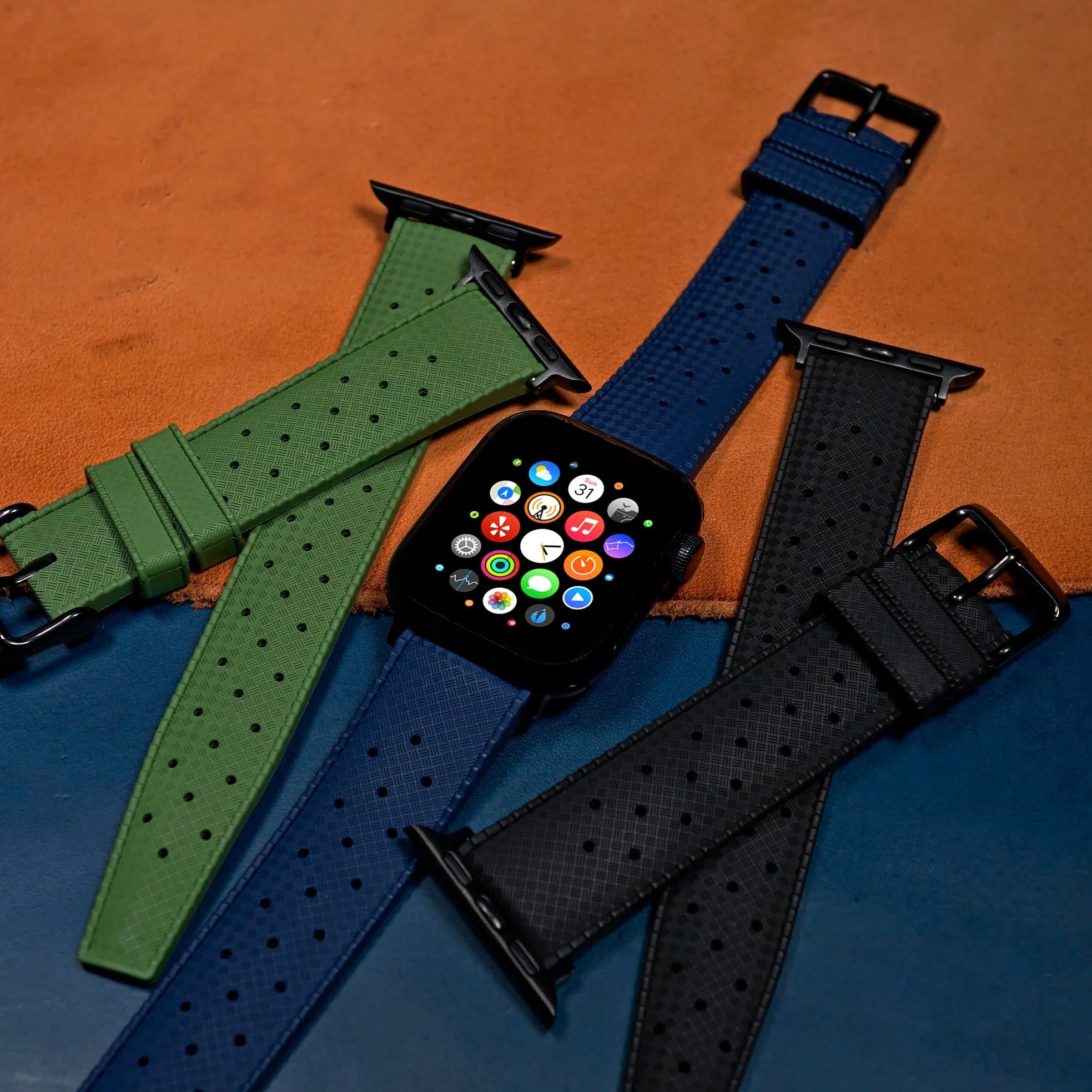 Tropic FKM Rubber Strap in Navy (Apple Watch)