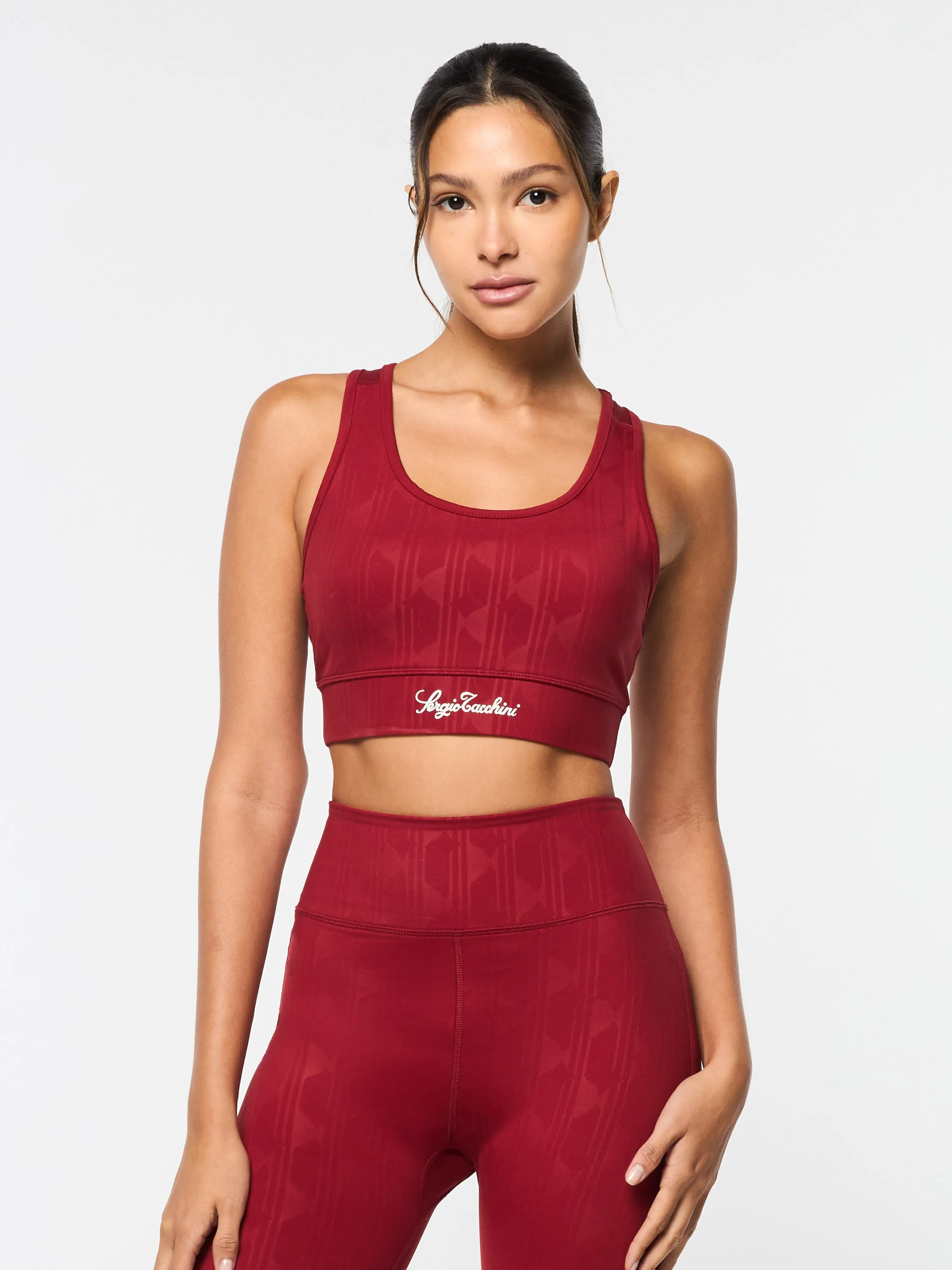 Viano Printed Sports Bra- Sun Dried Tomato