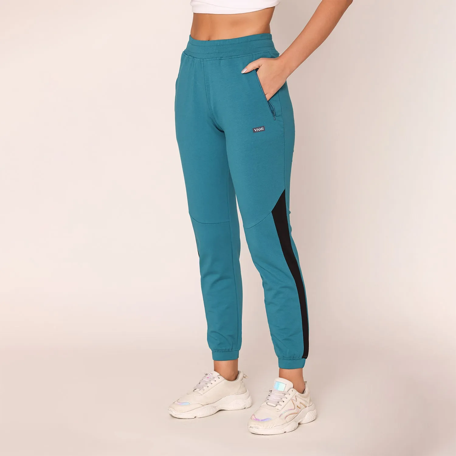 Women Fashion Jogger Pants - Harbour Blue